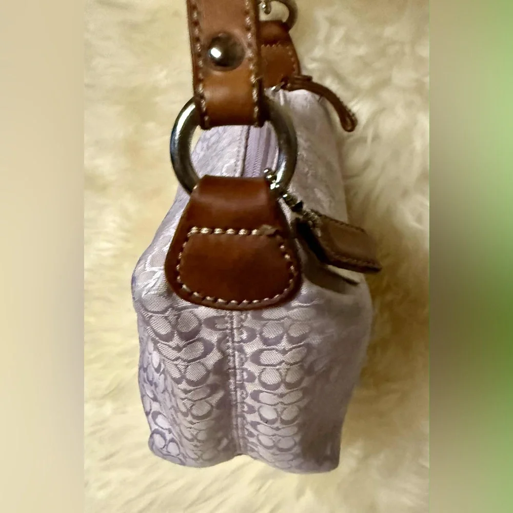 Vintage Coach Beige and Brown Signature Mini Bag - Picture 2 of 7